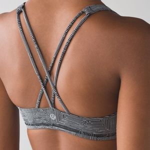 Lululemon Free to Be Bra maze jacquard white black